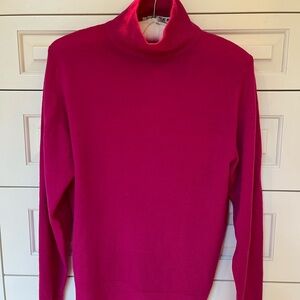 Jaeger Elegant Fuchsia Turtleneck Sweater